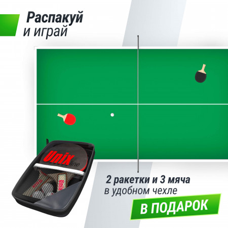 Всепогодный теннисный стол UNIX Line для улицы outdoor 14 мм SMC, зеленый